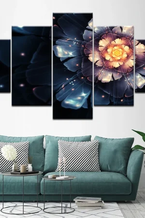 Canvas Painting Fantasy flowers 5 Pieces Wall Art Painting Modular Wallpapers Poster Print for living room Home Decor