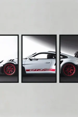 Classic Luxury Sports Car GT3-RS Painting Calligraphy Wall Art Canvas Oil Painting Poster Print Home Garage Decor Car Fan Gift